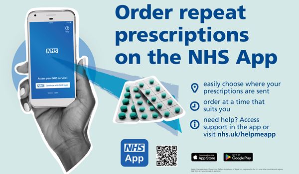 Order prescriptions on NHS App